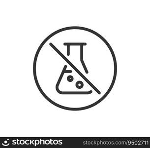 No chemical risk icon. Vector illustration design.