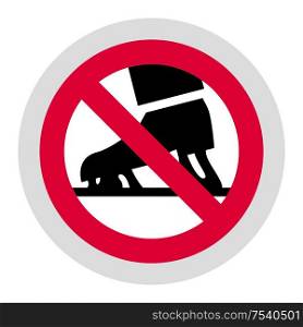 No Chewing Gum forbidden sign, modern round sticker, vector illustration for your design. Forbidden sign, modern round sticker