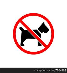 No dogs or stop with animals icon in black and red. Forbidden symbol simple on isolated background. EPS 10 vector. No dogs or stop with animals icon in black and red. Forbidden symbol simple on isolated background. EPS 10 vector.