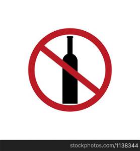 No drinking sign vector icon