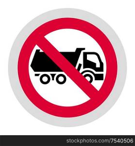 No dump forbidden sign, modern round sticker, vector illustration for your design. Forbidden sign, modern round sticker