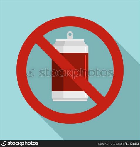 No energy drink icon. Flat illustration of no energy drink vector icon for web design. No energy drink icon, flat style