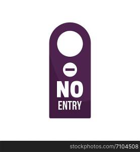 No entry room tag icon. Flat illustration of no entry room tag vector icon for web design. No entry room tag icon, flat style