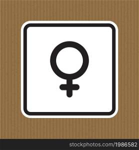 No Female Symbol Sing Isolate On White Background,Vector Illustration