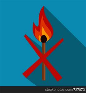No fire icon. Flat illustration of no fire vector icon for web. No fire icon, flat style