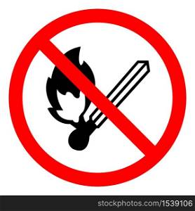 No Fire Ignition Symbol Sign Isolate On White Background,Vector Illustration EPS.10