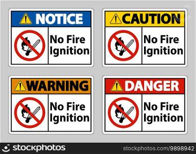 No Fire Ignition Symbol Sign On White Background