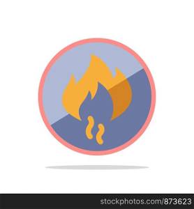 No Fire, No, Fire, Construction Abstract Circle Background Flat color Icon