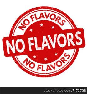 No flavors sign or stamp on white background, vector illustration