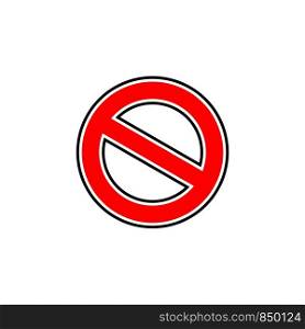 No, Forbidden Sign Logo Template Illustration Design. Vector EPS 10.