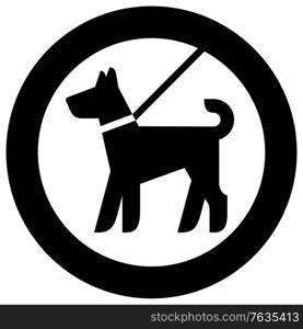 No Fouling Dog forbidden sign, modern round sticker