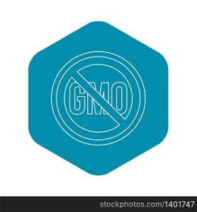No GMO sign icon. Outline illustration of no GMO sign vector icon for web. No GMO sign icon, outline style