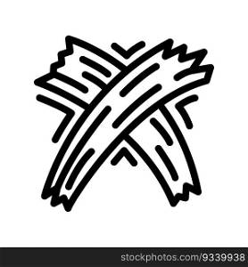 no hand line icon vector. no hand sign. isolated contour symbol black illustration. no hand line icon vector illustration