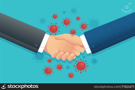 No handshake concept , Social distance , Corona virus COVID-19 infection. vector illustration EPS10