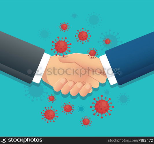 No handshake concept , Social distance , Corona virus COVID-19 infection. vector illustration EPS10