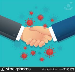 No handshake concept , Social distance , Corona virus COVID-19 infection. vector illustration EPS10