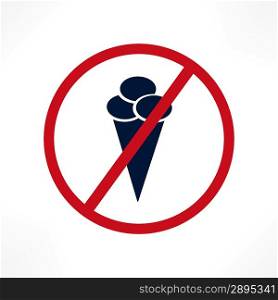 No ice cream symbol