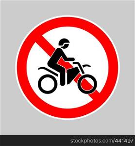 No Motorcycle Prohibition Sign