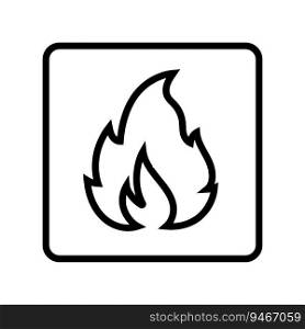 no open fire lighted match emergency line icon vector. no open fire lighted match emergency sign. isolated contour symbol black illustration. no open fire lighted match emergency line icon vector illustration