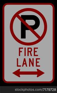 No Parking in Fire Lane