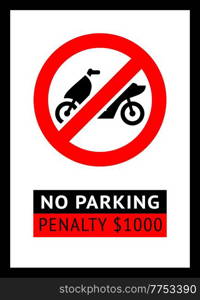 No Parking, modern label, vector illustration 10eps. No Parking, modern label,