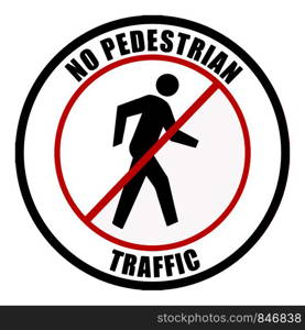 No pedestrian traffic sign vector