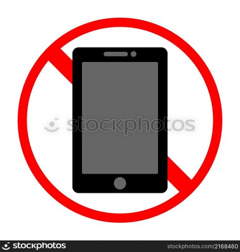 No phone symbol. Red circle. Colored sign. Forbidden symbol. Gadget element. Flat style. Vector illustration. Stock image. EPS 10.. No phone symbol. Red circle. Colored sign. Forbidden symbol. Gadget element. Flat style. Vector illustration. Stock image.