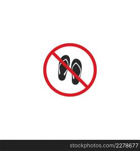 no slipper logo vector icon design