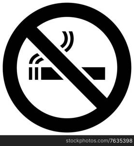 No smoking forbidden sign, modern round sticker