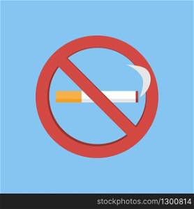 No smoking icon in flat design with shadow. Vector EPS 10