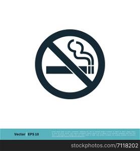 No Smoking Icon Vector Logo Template Illustration Design. Vector EPS 10.