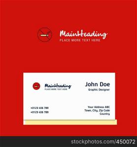 No smoking logo Design with business card template. Elegant corporate identity. - Vector