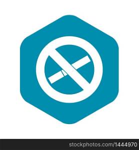 No smoking sign icon. Simple illustration of no smoking vector icon for web. No smoking sign icon, simple style