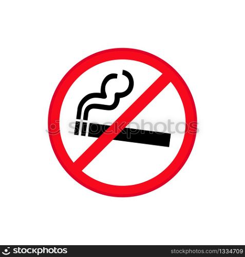 No smoking sign on white background. Vector illustration. EPS 10