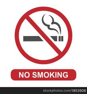 no smoking. Sign smoking is prohibited. vector illustration for stickers and stickers. Flat style.