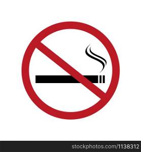 No smoking sign vector icon. Vector illustration