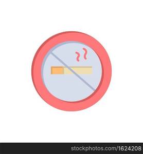 No smoking, Smoking, No, Hotel  Flat Color Icon. Vector icon banner Template