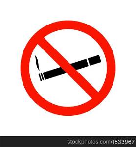 No smoking warning icon isolated on white background. Vector illustration