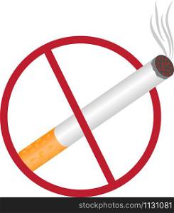 No smoking warning vector pictogram sign