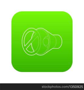 No sound, mute icon green vector isolated on white background. No sound, mute icon green vector