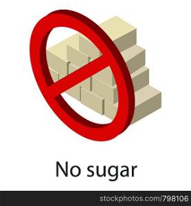 No sugar icon. Isometric illustration of no sugar vector icon for web. No sugar icon, isometric style