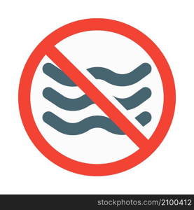 No swimming due to coronavirus pandemic situation