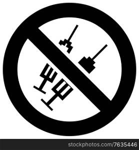 No syringes or No drugs forbidden sign, modern round sticker
