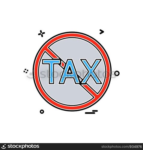 No Tax icon design vector