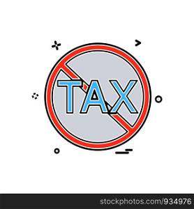 No Tax icon design vector