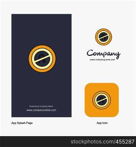 No U turn road sign Company Logo App Icon and Splash Page Design. Creative Business App Design Elements