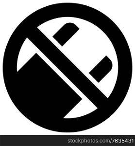 No use plastic bags forbidden sign, modern round sticker