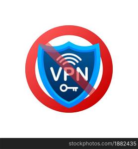 No vpn. Vector set. Safety internet technology. Digital technology data protection. No vpn. Vector set. Safety internet technology. Digital technology data protection.