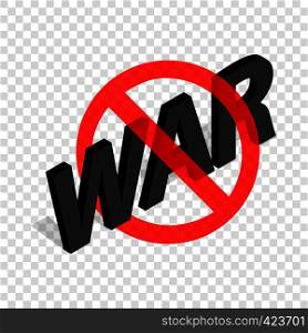 No war sign isometric icon 3d on a transparent background vector illustration. No war sign isometric icon