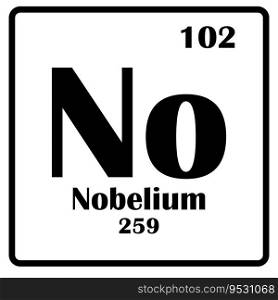 Nobelium element icon vector illustration template symbol